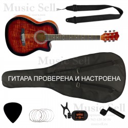 Акустическая гитара фолк с вырезом CL Guitars в комплекте