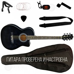 Акустическая гитара фолк с вырезом CL Guitars в комплекте