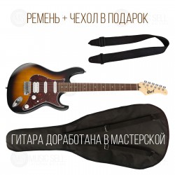 CORT G110-OPSB + ЧЕХОЛ + РЕМЕНЬ + ДОРАБОТКА В МАСТЕРСКОЙ