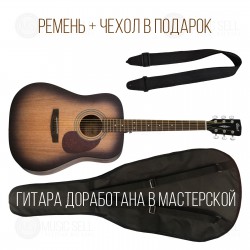 CORT TRANSACOUSTIC EARTH 60M OPTB TA + ЧЕХОЛ + РЕМЕНЬ + ДОРАБОТКА В МАСТЕРСКОЙ